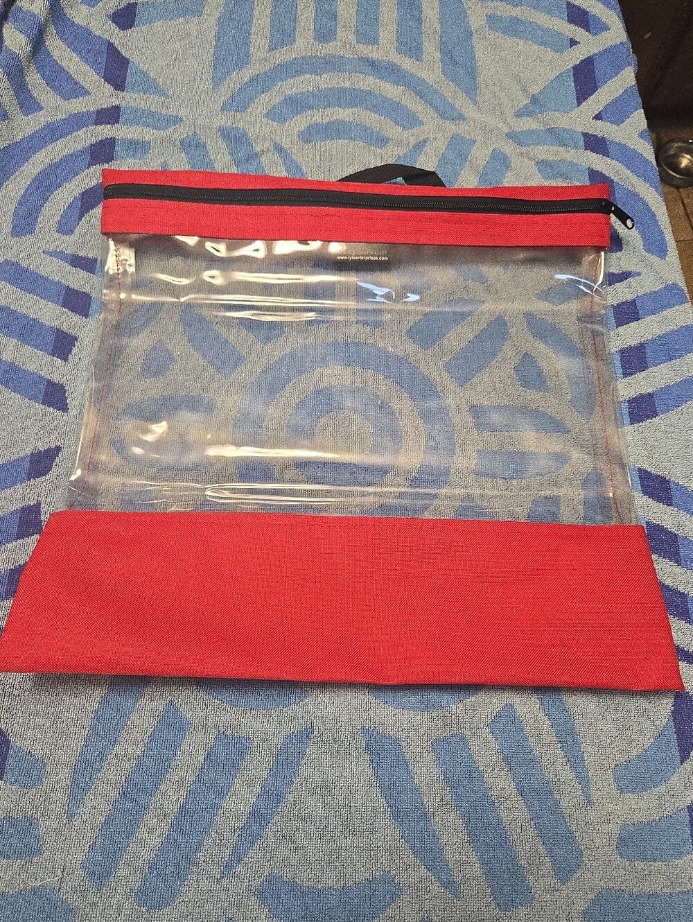 SeeYourStuff Clear Vinyl Zipper Storage Bag Red Travel Organizer